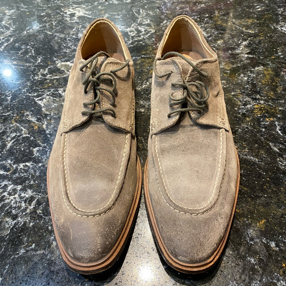 Men’s ECCO grey suede lace up oxfords size 44